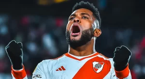 Lee más sobre el artículo Con doblete de Borja, River rescató un empate agónico ante Lanús