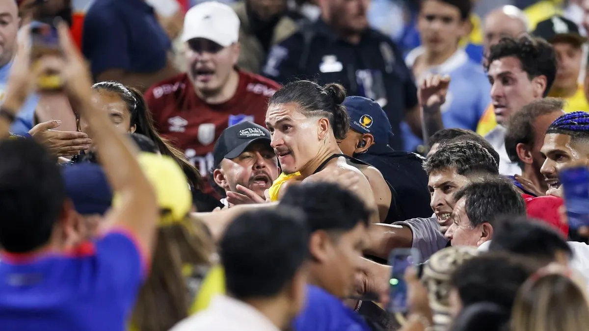 En este momento estás viendo Les abrieron un expediente a 11 jugadores de la Selección de Uruguay por la pelea con hinchas colombianos