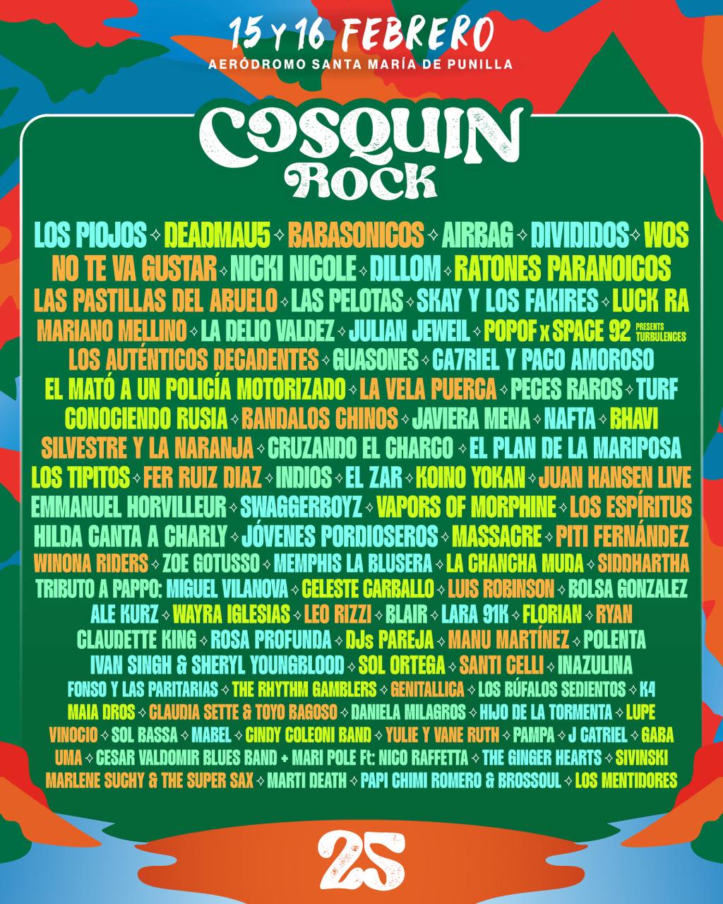 Se conoció la grilla del Cosquín Rock 2025: Los Piojos, Babasónicos, Divididos, Nicki Nicole, Wos y muchos más