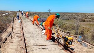 Lee más sobre el artículo Tren Patagónico ya trabaja en la renovación de la vía Viedma – SAO