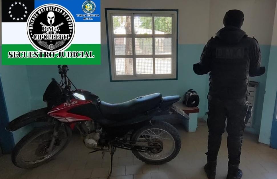 Lee más sobre el artículo La Brigada Motorizada de Cipolletti incautó una moto que tenía pedido de secuestro de Neuquén