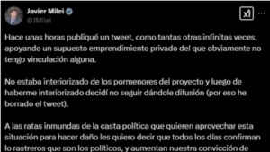 Lee más sobre el artículo La respuesta de Javier Milei tras el escándalo cripto: «No tengo vinculación alguna»