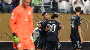Lee más sobre el artículo Real Madrid goleó a RB Salzburgo y se quedó con el grupo H del Mundial de Clubes