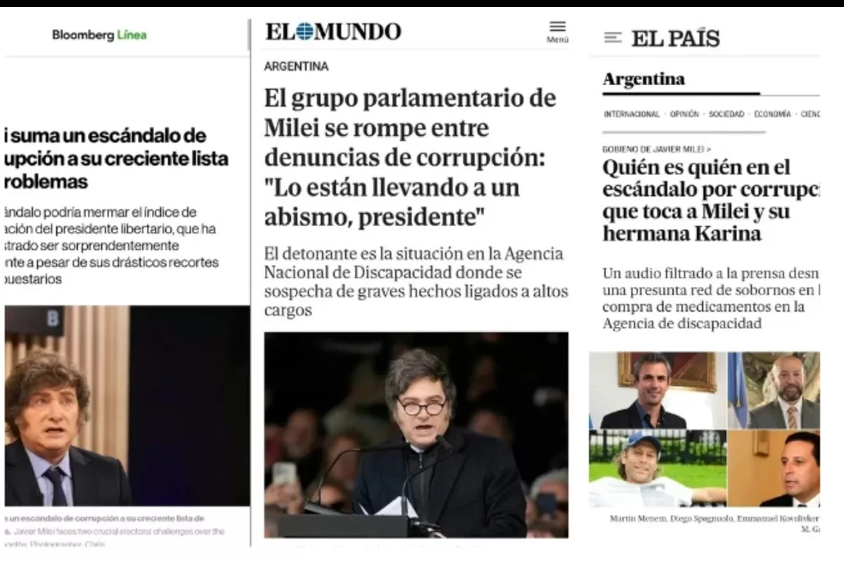 Lee más sobre el artículo «Fenómeno barrial»: medios del mundo reflejan el «Mani pulite en la Argentina» del gobierno de Javier Milei