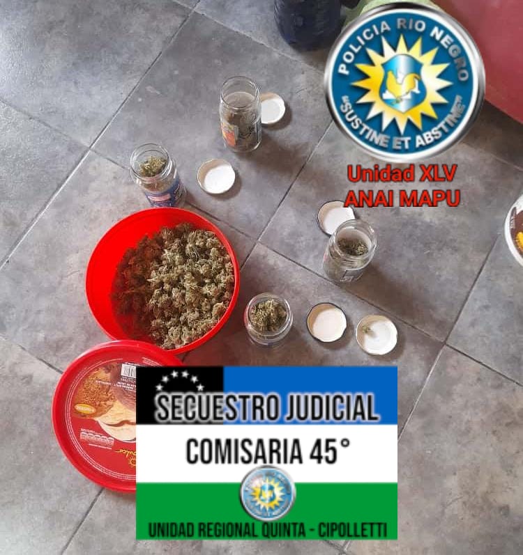 Allanamiento en barrio 10 de Febrero: secuestran un arma de fuego y marihuana