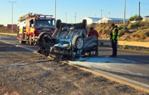 Lee más sobre el artículo Choque en la Ruta 7, en Centenario: Corte parcial y desvíos en el tránsito