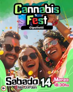 Lee más sobre el artículo Cipolletti será sede de la tercera edición del Cannabis Fest en la Isla Jordán