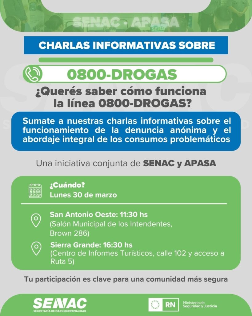 La estrategia provincial combina dos frentes: por un lado, la acción directa contra el narcomenudeo a través de la SENAC; por otro, el abordaje preventivo y sanitario que lleva adelante APASA.