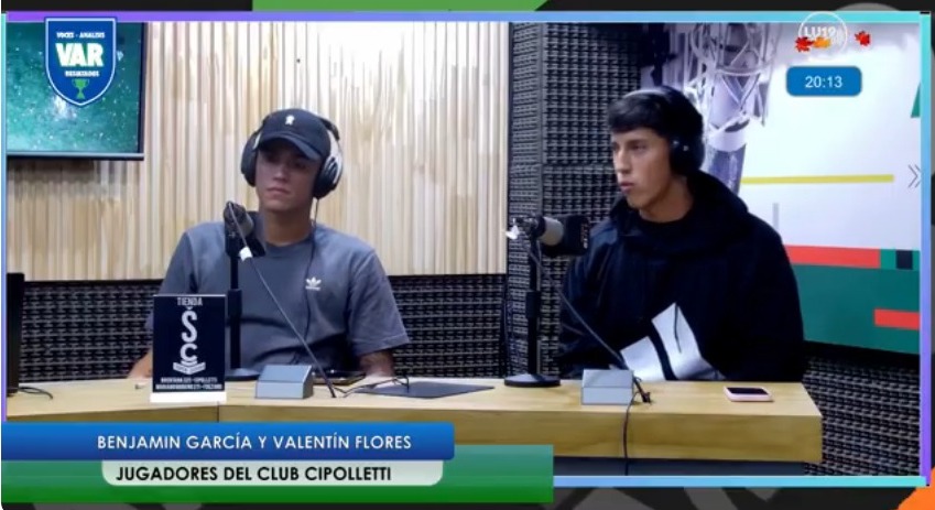 Benjamín García y Valentín Flores hablan de su experiencia en el Club Cipolletti