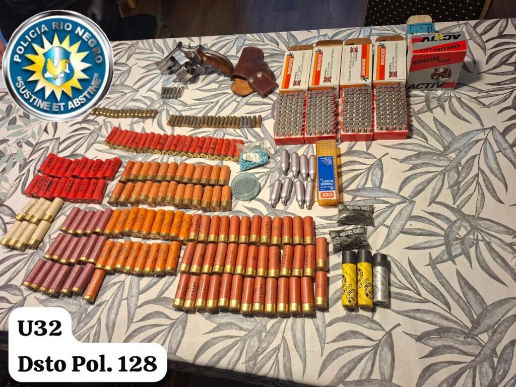Robo a empresario en Cipolletti: secuestran armas, municiones y recuperan una camioneta