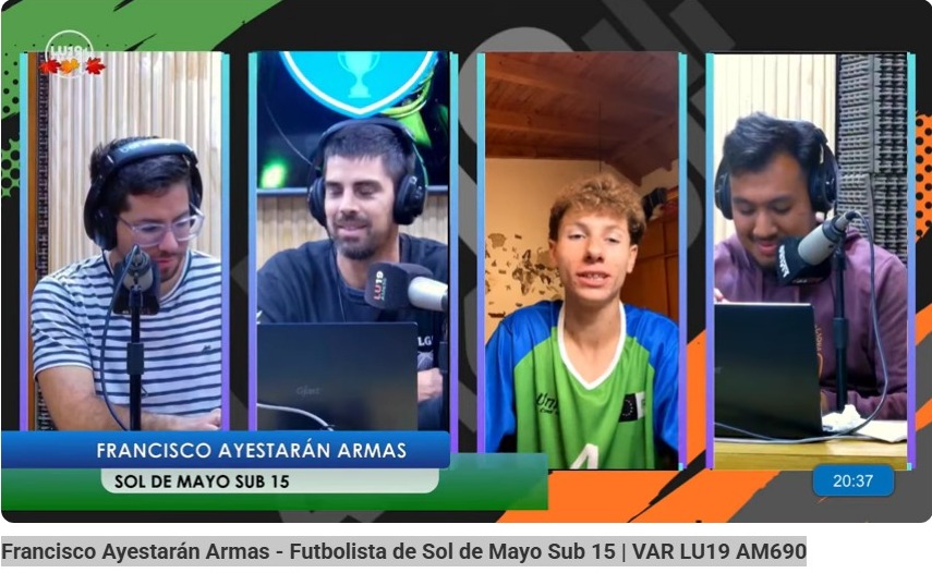 Francisco Ayestarán Armas compartió su experiencia en Sol de Mayo Sub 15