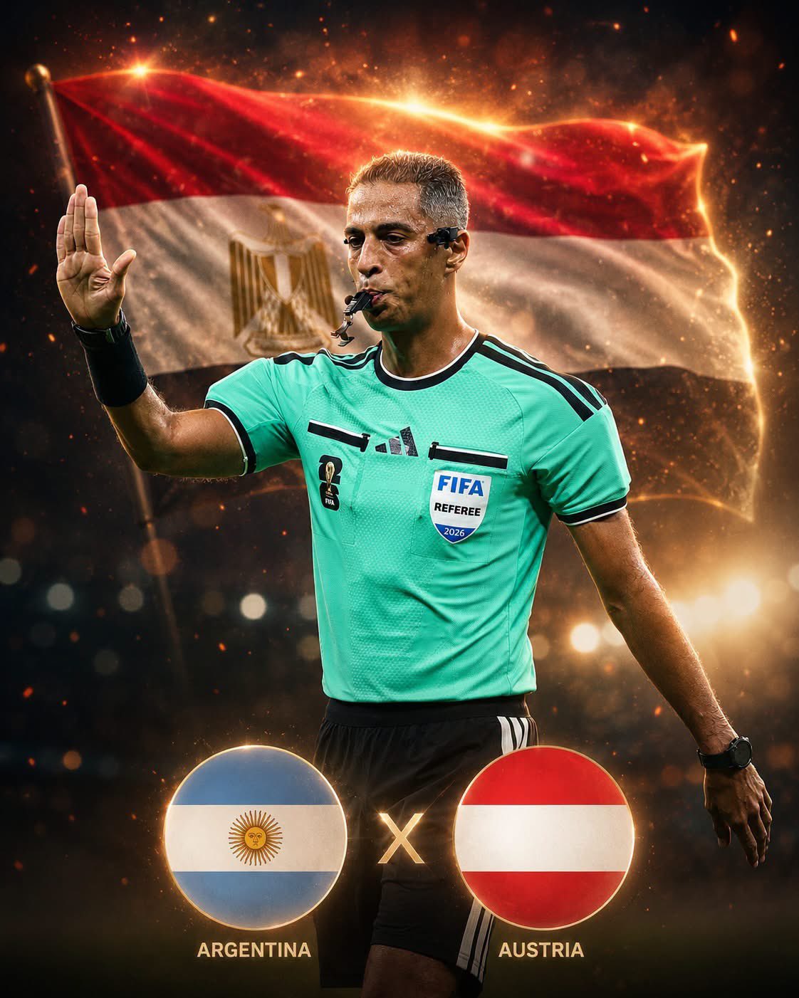 En este momento estás viendo El egipcio Amin Mohamed es el árbitro de Argentina vs Austria el Lunes