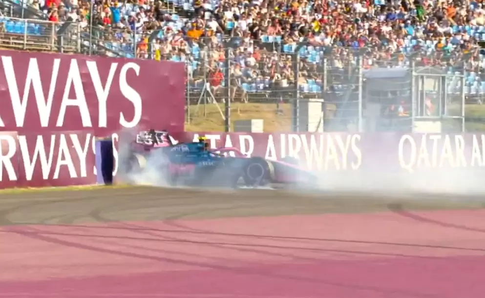 Franco Colapinto protagonizó un accidente en la segunda práctica del Gran Premio de Hungría