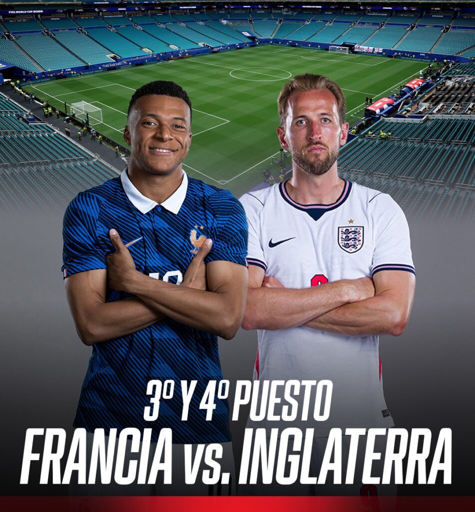 Francia e Inglaterra juegan por el tercer puesto