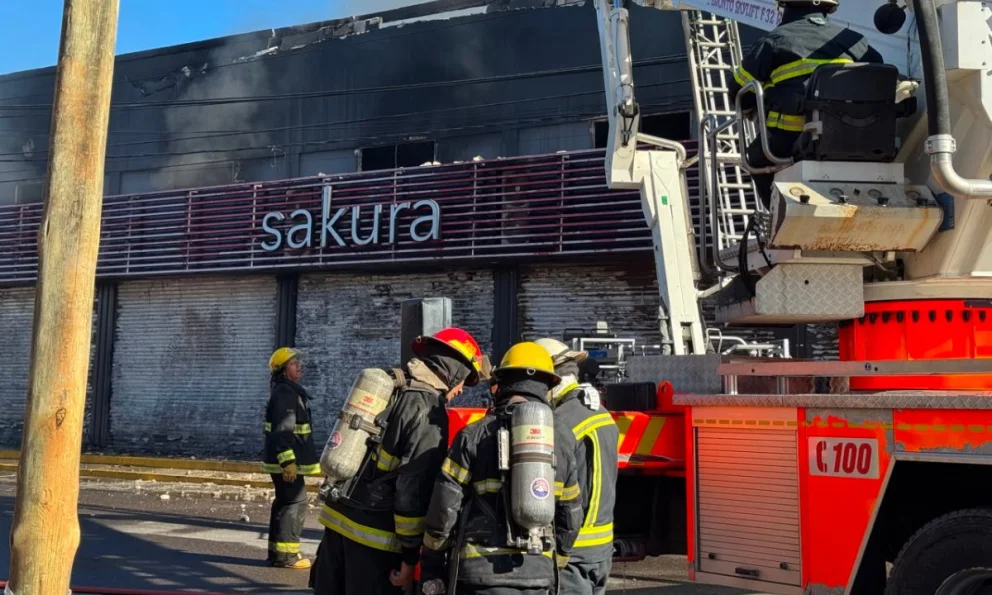 Lee más sobre el artículo Incendio en el depósito de Sakura: colapsó parte del techo y continuará una guardia de 24 horas