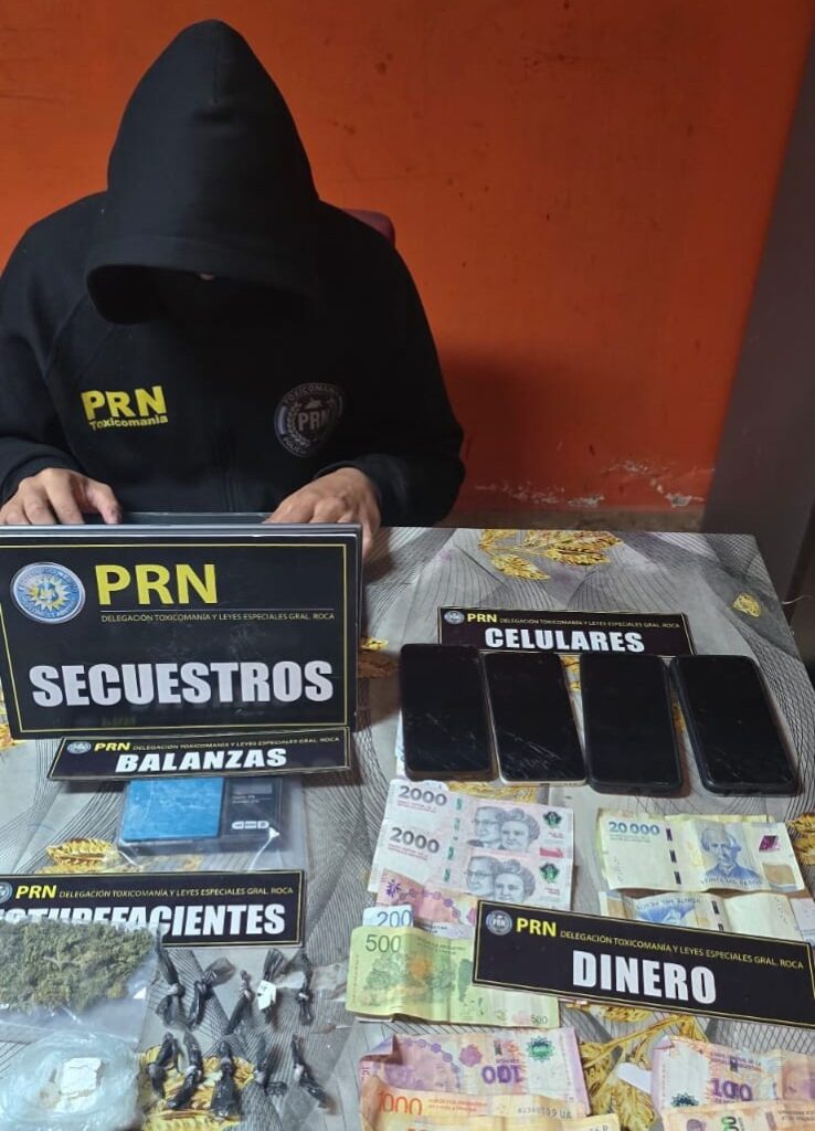 Desarticulan punto de venta de drogas en Roca