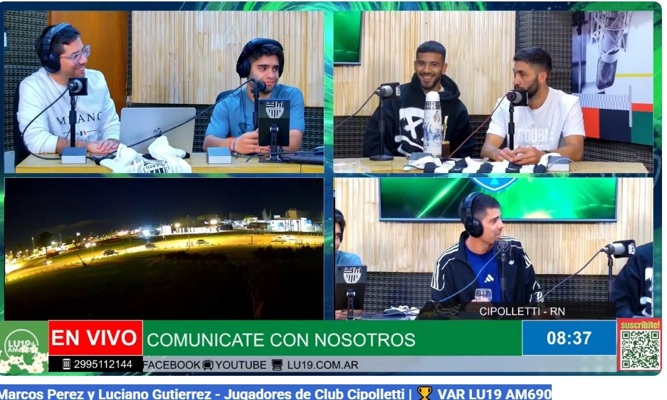 En este momento estás viendo Marcos Pérez y Luciano Gutiérrez, jugadores del Club Cipolletti, visitaron VAR LU19