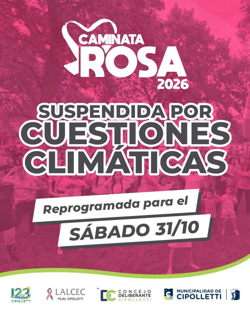 Cipolletti: la Caminata Rosa se realizará el 31 de octubre